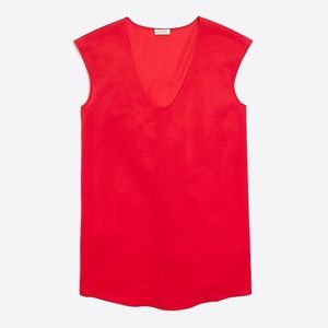 J. Crew cap-sleeve shirttail blouse